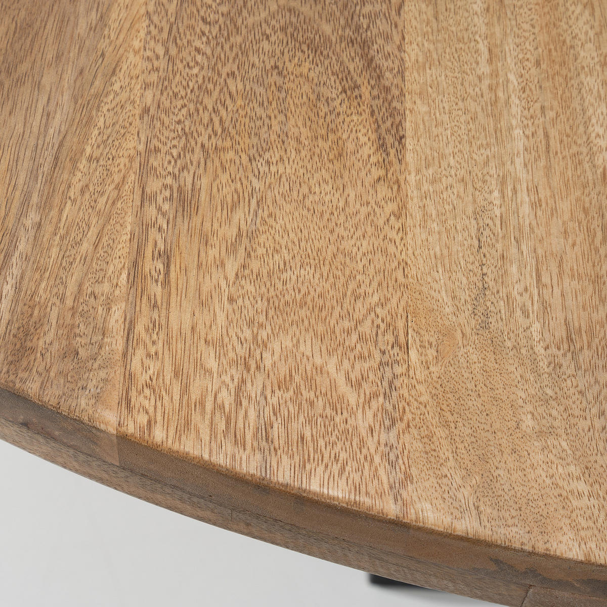 MASSIVER ESSTISCH - Massivholz - Mangoholz - Schwarz/Braun, Holz (135/135/82cm) - home24