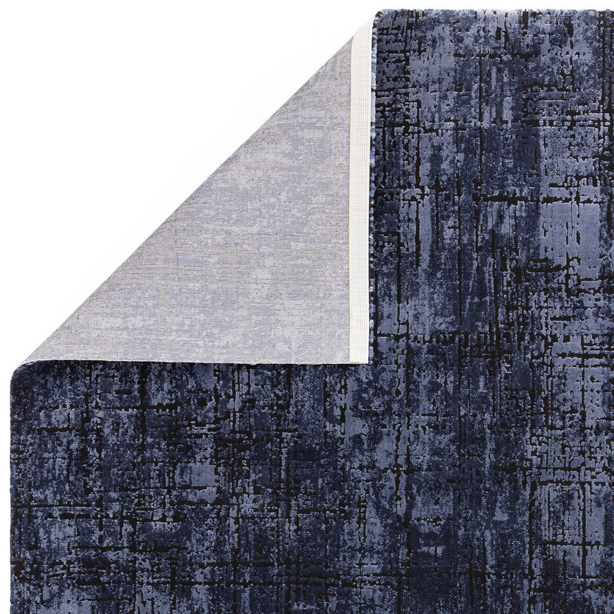 TEPPICH Polypropylen velours abstrakt TIBER-Rom, Dunkelblau 120x170 cm - Dunkelblau, Textil (120/170cm) - KADIMA DESIGN