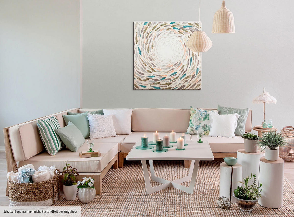 ÖLGEMÄLDE 80/80 cm - Multicolor, Holz/Textil (1.48/80cm) - KUNSTLOFT