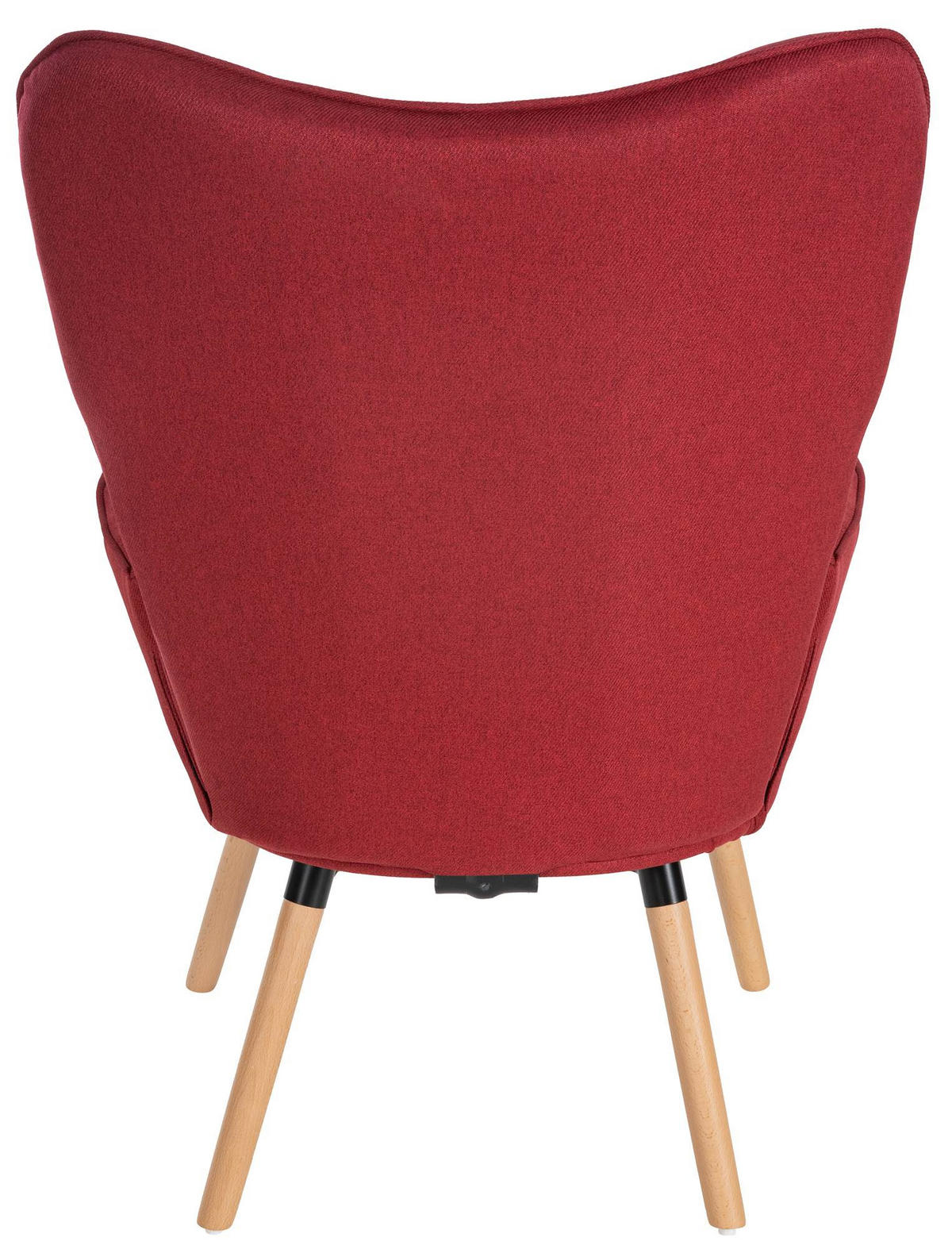 SESSEL Stoff rot - Eukalyptusholzfarben/Rot, Holz/Textil (68/101/73cm) - CLP
