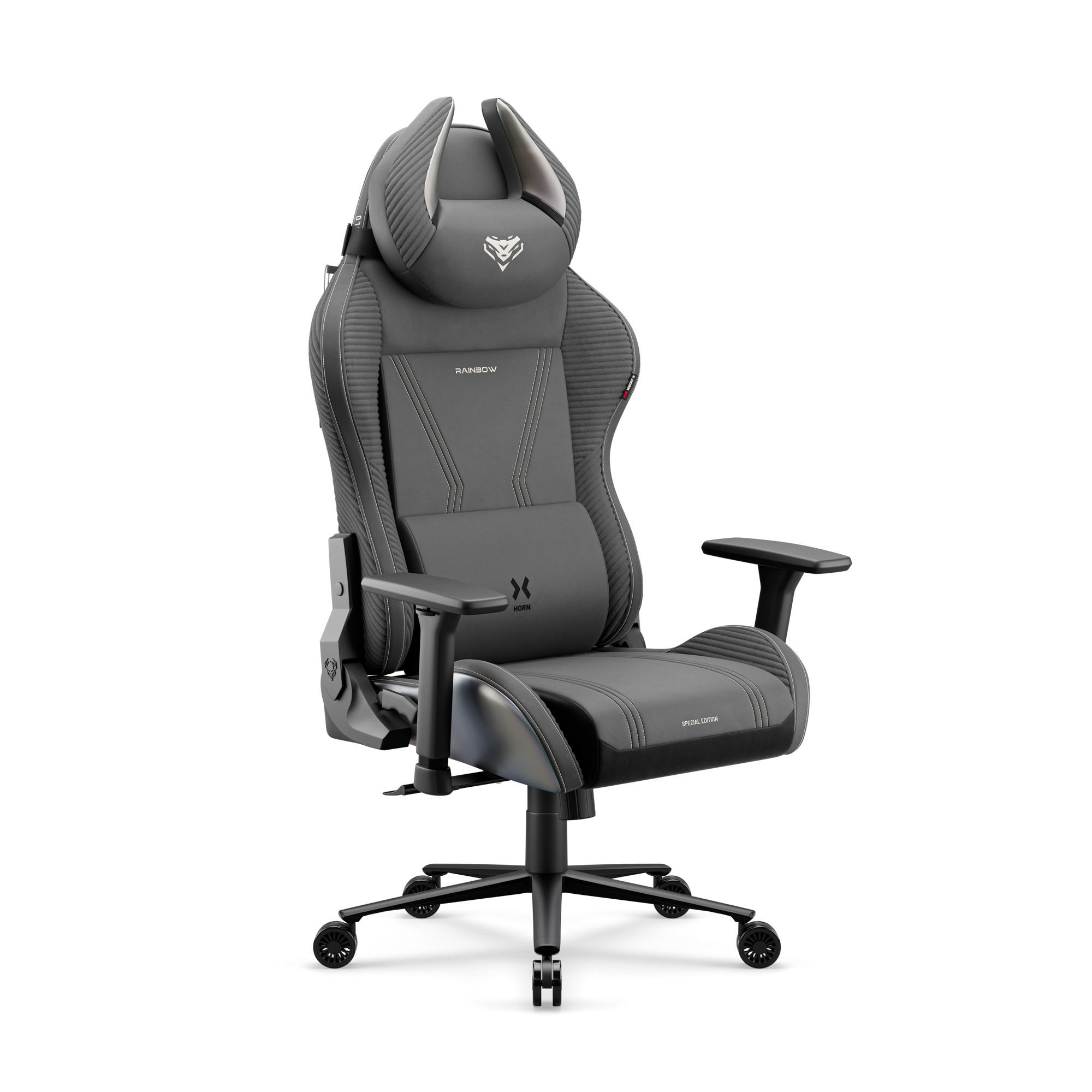 GAMINGSTUHL X-Horn 2.0. - Grau, Textil (74/122/53cm) - Diablo Chairs