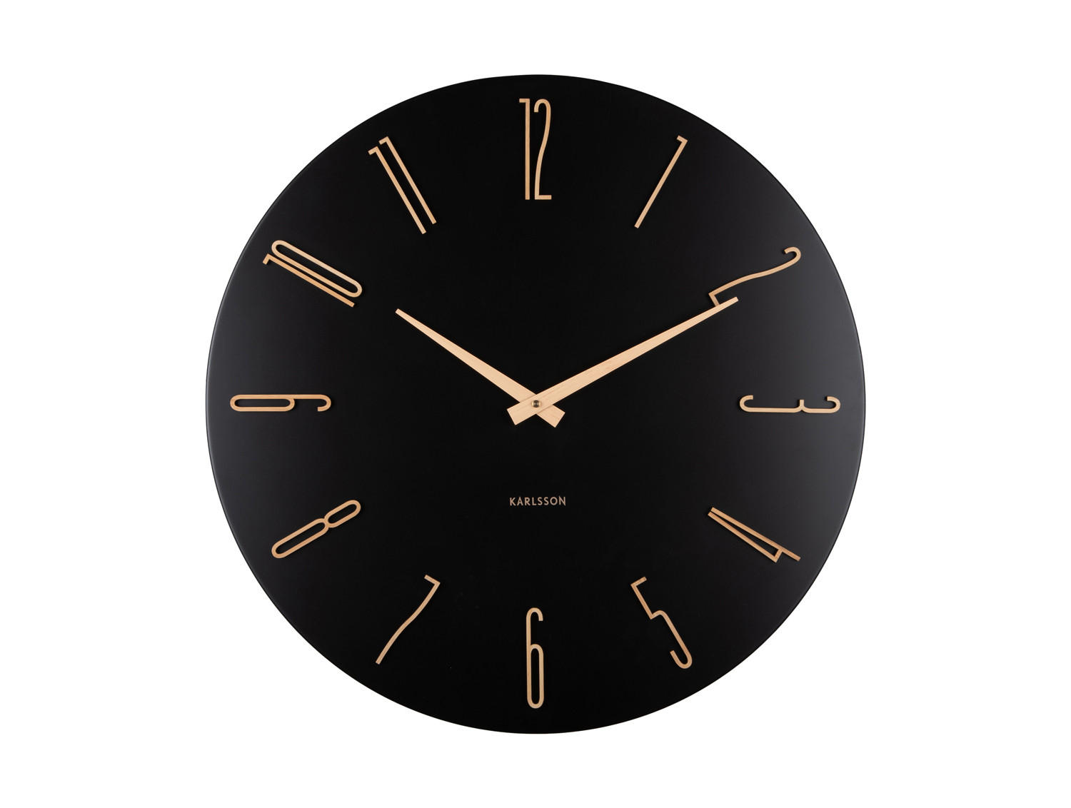 WANDUHR Esmerado Schwarz 2.5/60/60 cm - Schwarz, Metall (60/60/2.5cm) - Karlsson