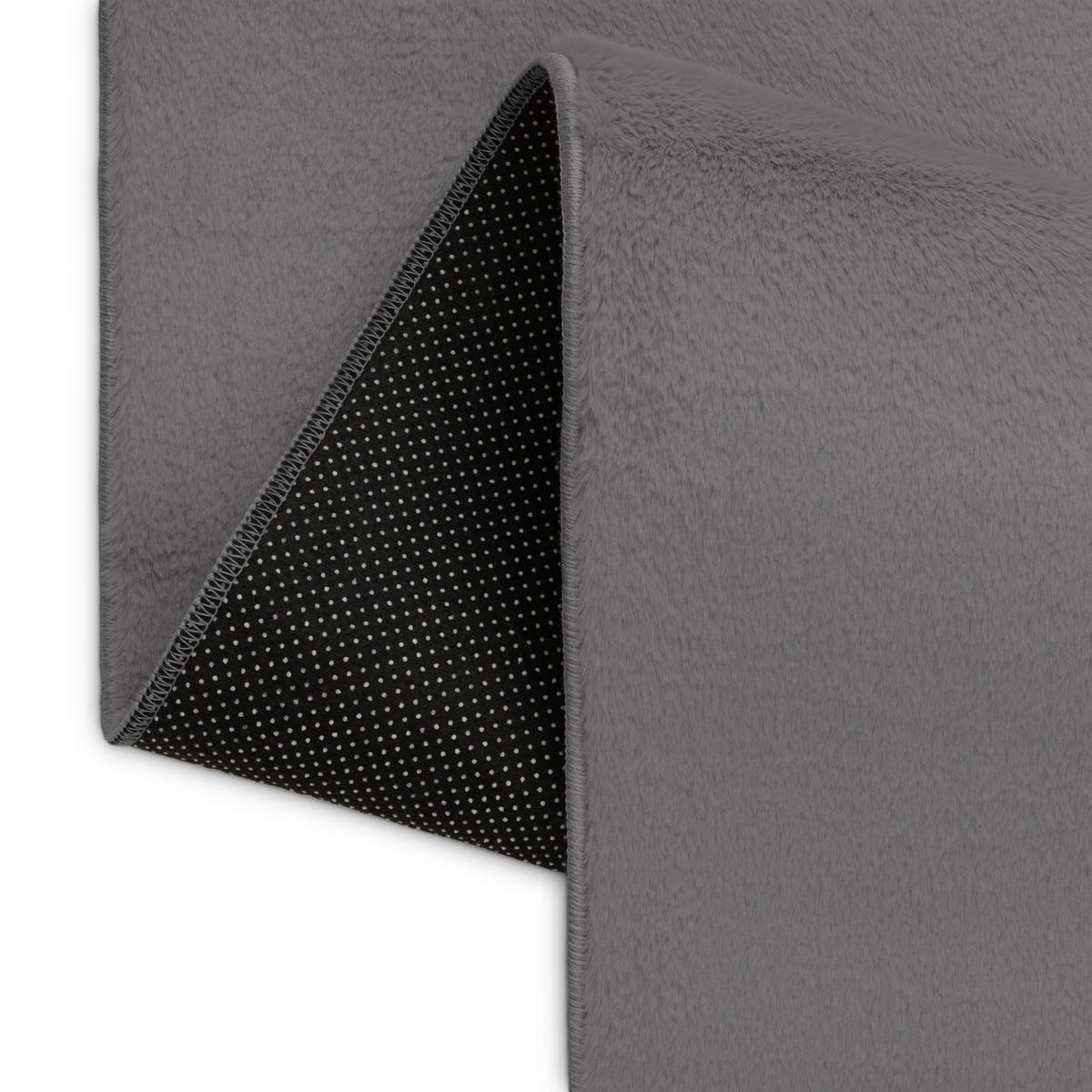KURZFLORTEPPICH LUMI dunkelgrau kuschelweich waschbar 240/340 cm - Dunkelgrau, Textil (240/340cm) - Tapiso