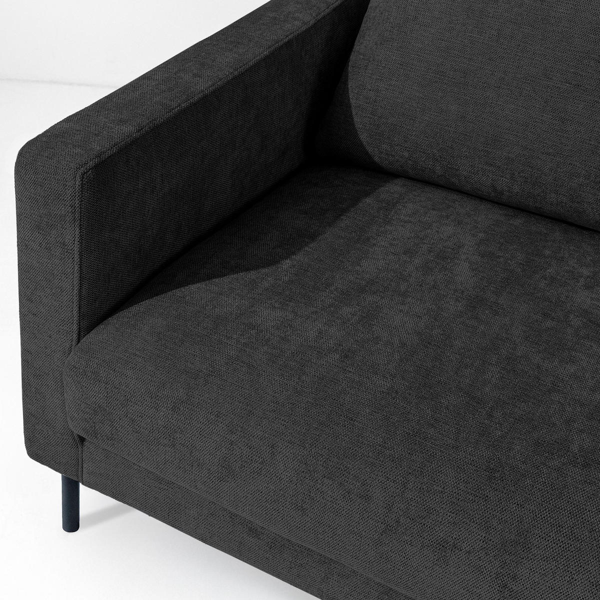 SOFA LUMO, 3-Sitzer, Anthrazit - Anthrazit/Schwarz, Holz/Holzwerkstoff (198/90/95cm) - KONSIMO®