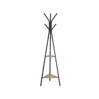 GARDEROBENSTÄNDER - Schwarz, Holzwerkstoff (49.5/179/49.5cm) - Hansiro