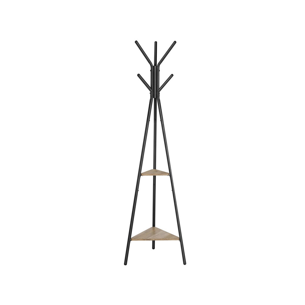 GARDEROBENSTÄNDER - Schwarz, Holzwerkstoff (49.5/179/49.5cm) - Hansiro