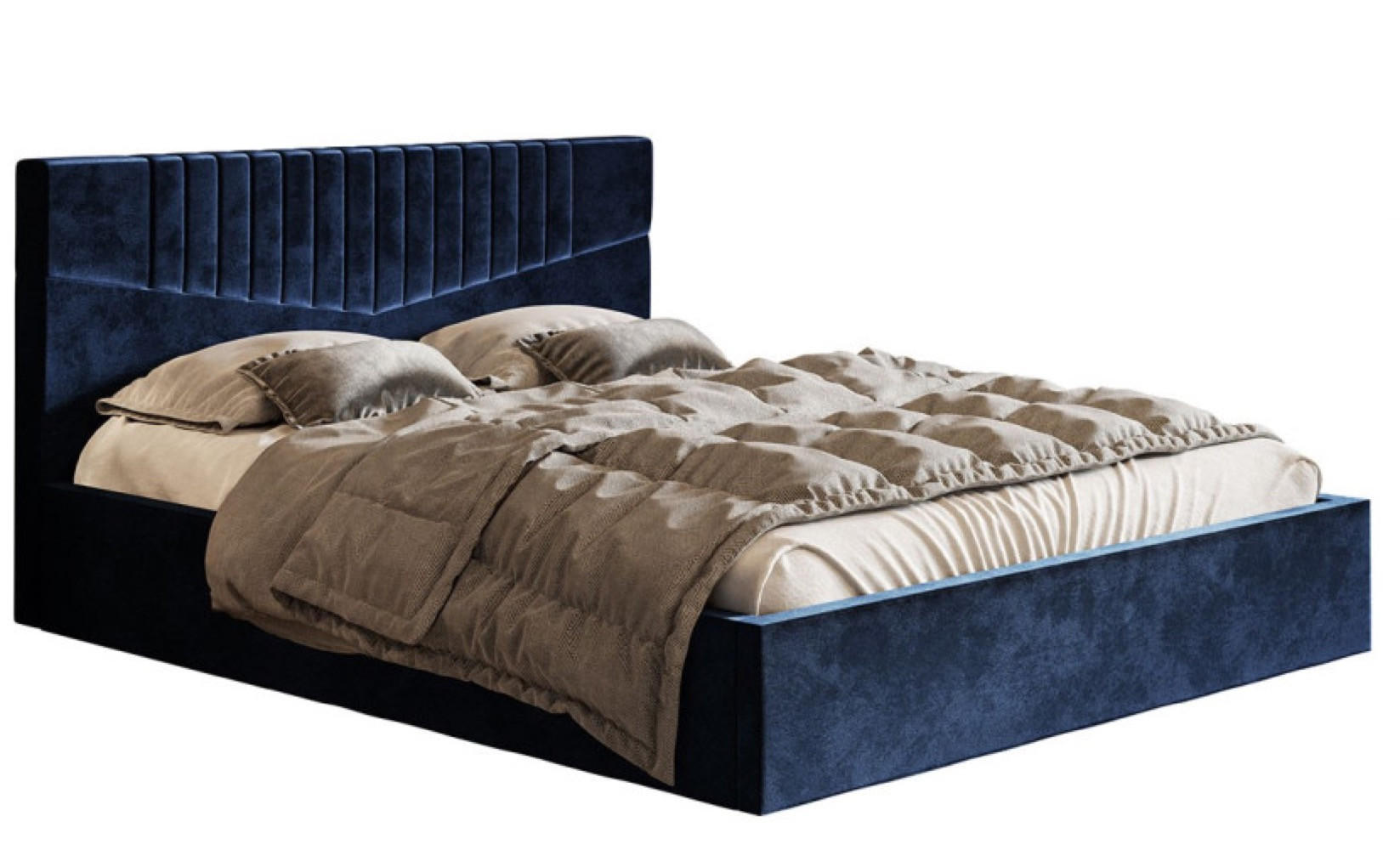 BETT Blau OLDO 7 Mit Bettkasten 160x200 cm - Blau/Schwarz, Textil (160/200cm) - Sepro Meble