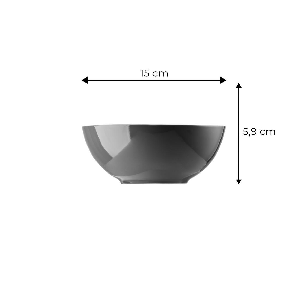 MÜSLISCHALE Sunny Day Grey ø 15 cm - Grau, Keramik (15cm) - Thomas