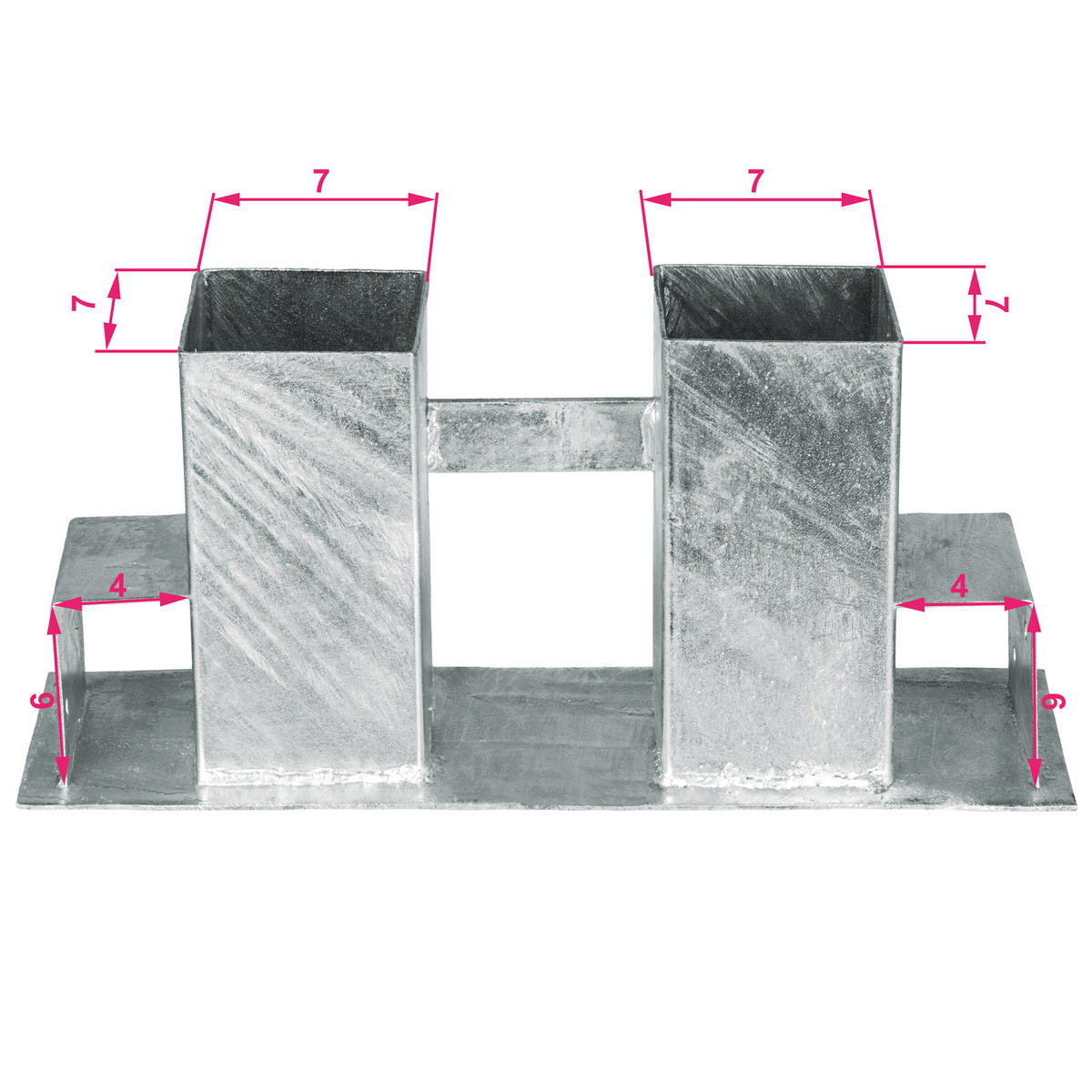 HOLZSTAPELHILFE 2er Set, für Innen und Außen,silber - Silberfarben, Metall (10/15/34cm) - tectake