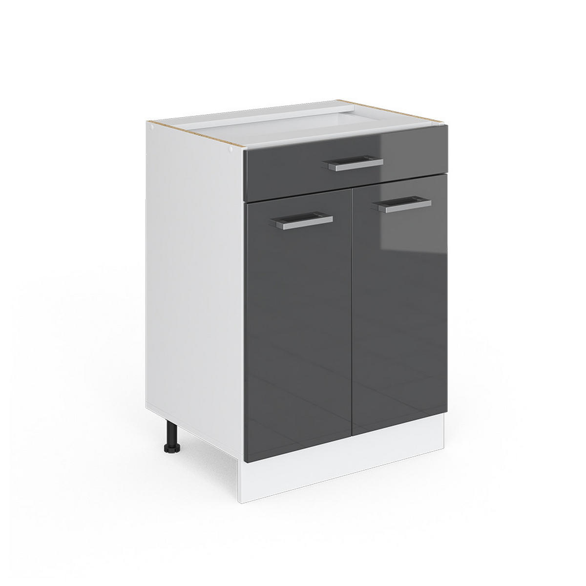 KUCHYŇSKÁ DVÍŘKA R-Line Antracitový vysoký lesk - vysoce lesklá černá, kompozitní dřevo (59.2/70.8/1.6cm) - Vicco