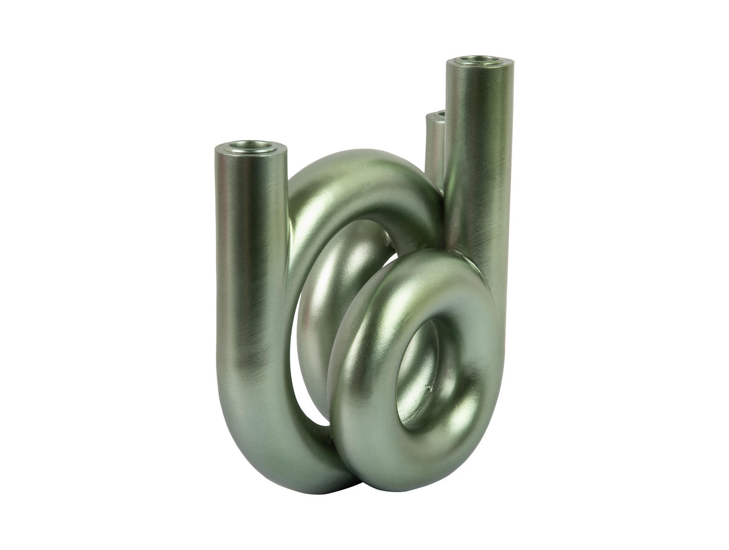 KERZENSTANDER Rings 18/12/20 cm - Grün, Kunststoff (12/20/18cm) - Present Time
