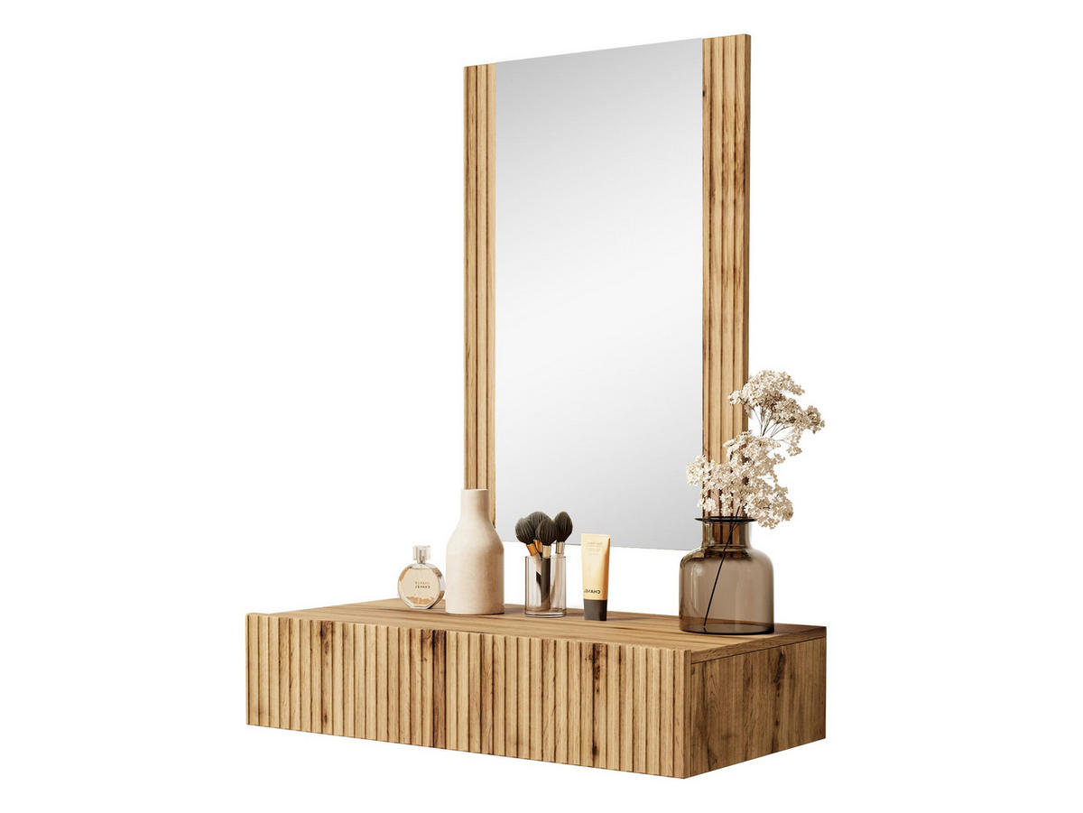 SCHMINKTISCH Vamos - Braun, Holzwerkstoff (80/17/42cm) - MIRJAN24