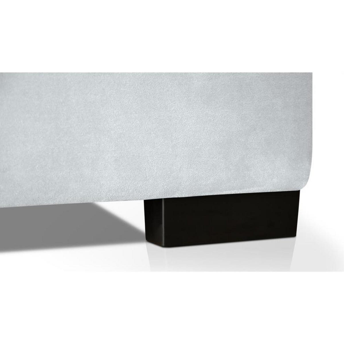 POLSTERBETT Eric 104/207/105 hellgrau - Hellgrau, Holzwerkstoff/Textil (100/200cm) - Beautysofa
