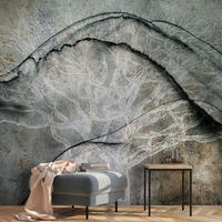 VLIESTAPETE Grau 450/315 cm - Braun/Grau, Textil (450/1cm) - KUNSTLOFT