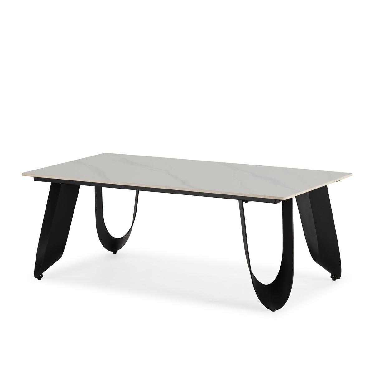 ESSTISCH Aila Weiß 120/65/44.5 cm - Weiß, Stein (120/65/44.5cm)