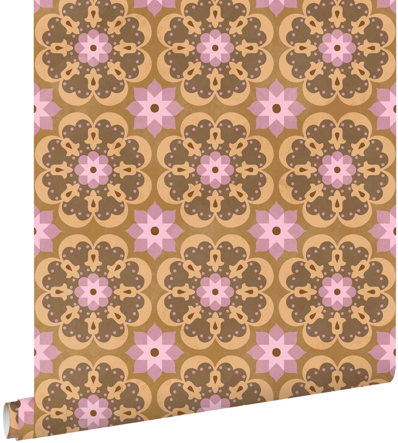 TAPETE Fliesenmuster 50 x 900 cm - Braun, Papier (50/900cm) - ESTAhome