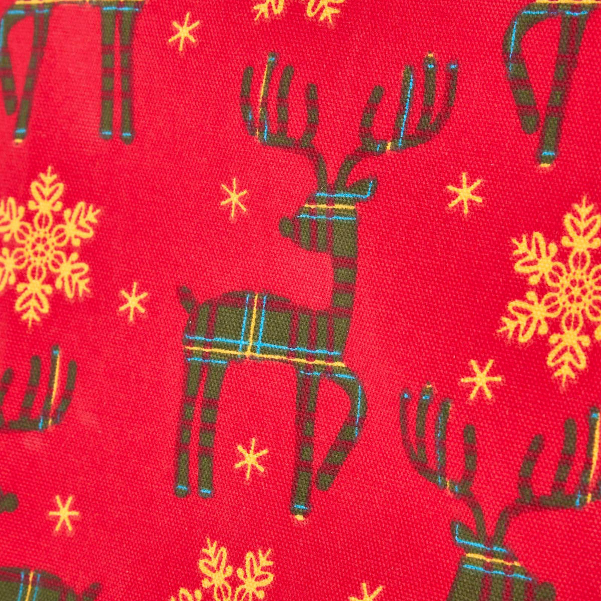 WEIHNACHTSSCHÜRZE Rentier, 100% Baumwolle - Rot, Textil (80/85cm) - Homescapes