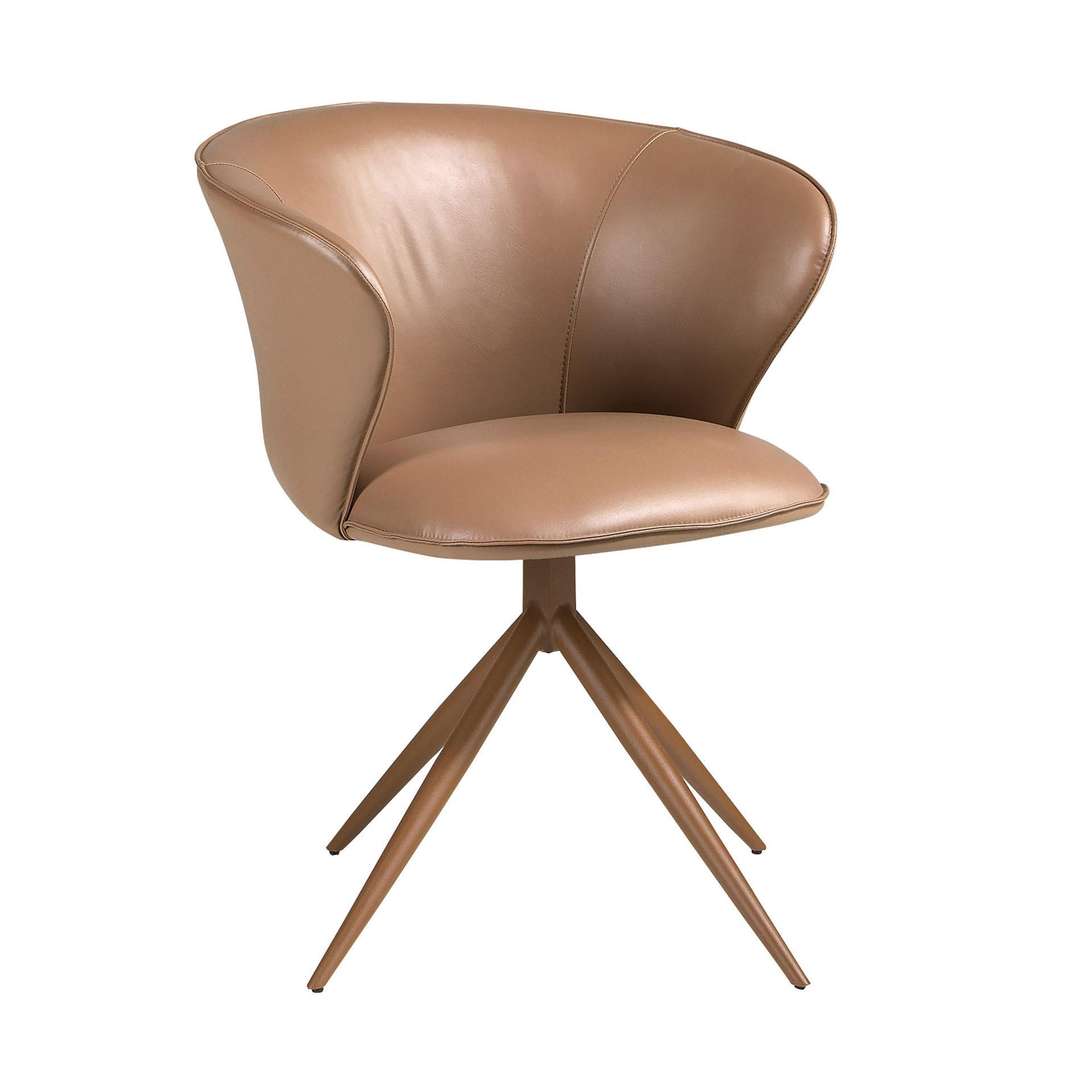 STUHL aus Kunstleder 65/65/79 cm - Beige/Braun, Leder/Textil (65/79/65cm) - ANGEL CERDA
