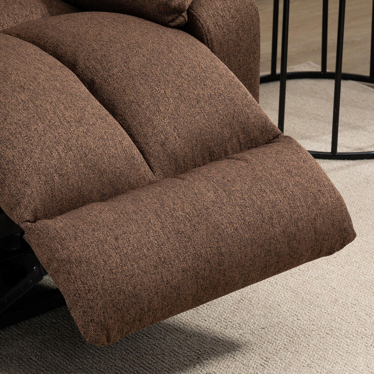 SESSEL mit Aufstehhilfe, Polyester - Braun, Kunststoff (95/107/92cm) - HOMCOM