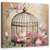 WANDBILD shabby chic blumen - Pink, Textil (30/30cm) - Feeby