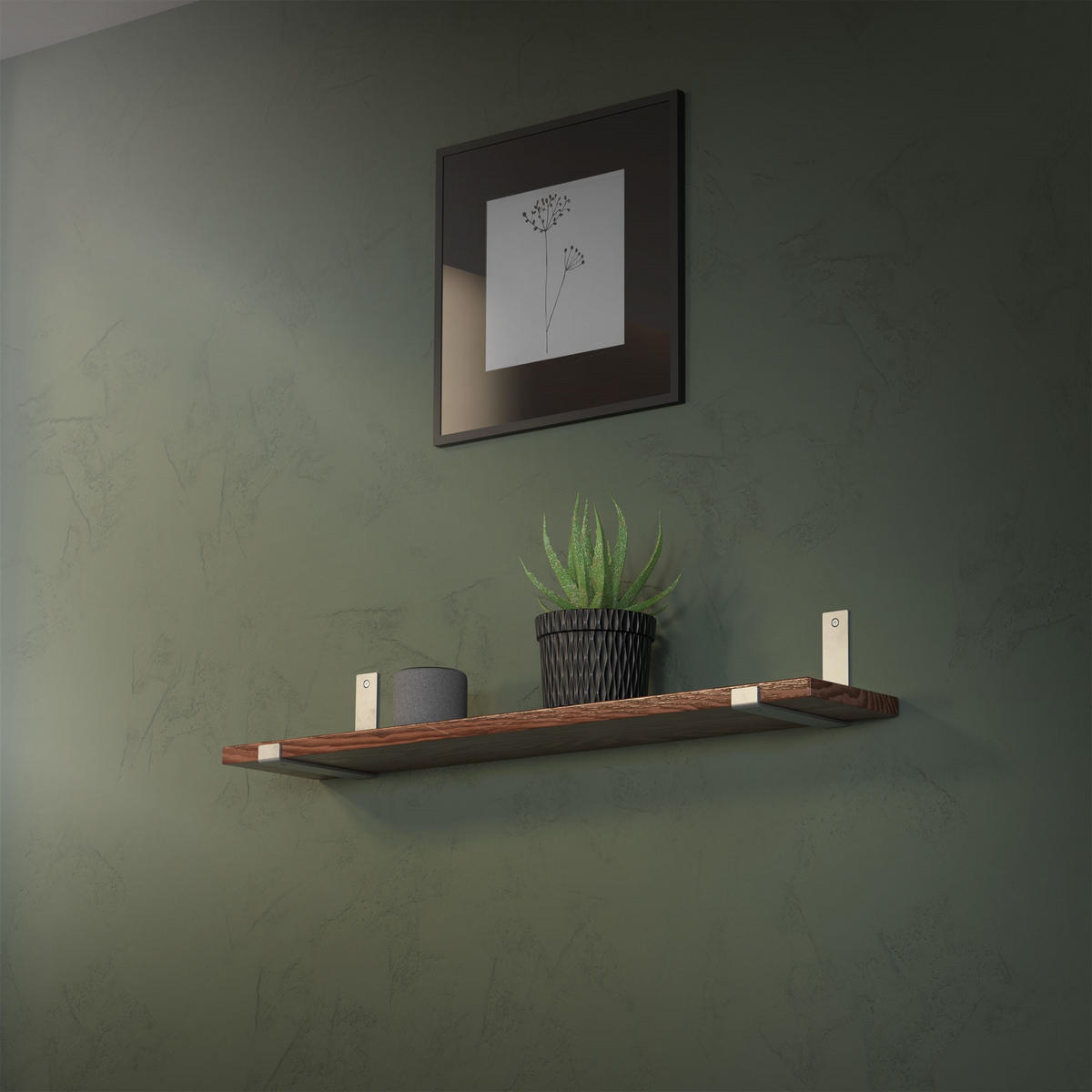 REGALHALTERUNG - Grau, Metall (14.5/4/21cm) - ML-DESIGN