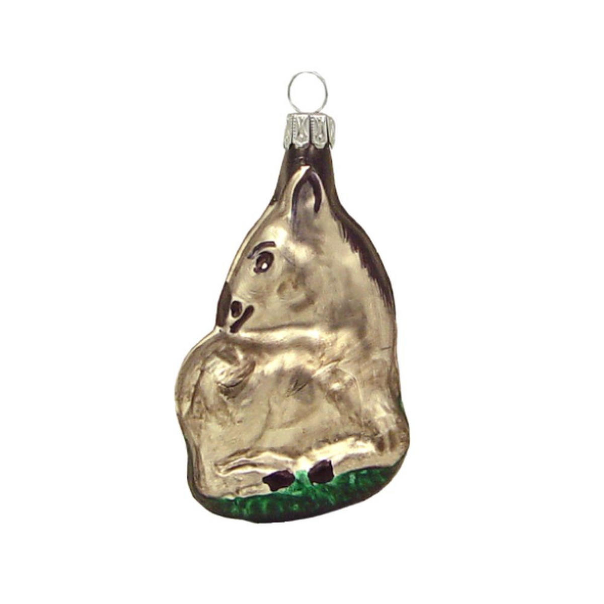 CHRISTBAUMSCHMUCK Esel taubengrau matt 8 cm - Multicolor, Metall (0.1/8/0.1cm)