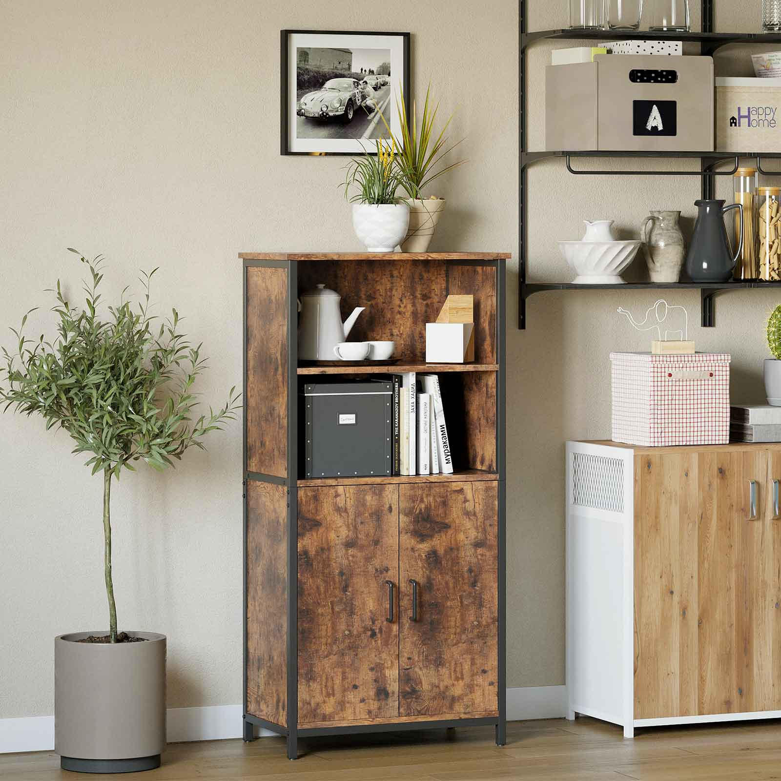 BÜCHERREGAL - Braun, Holzwerkstoff (35/125/60cm) - Hansiro
