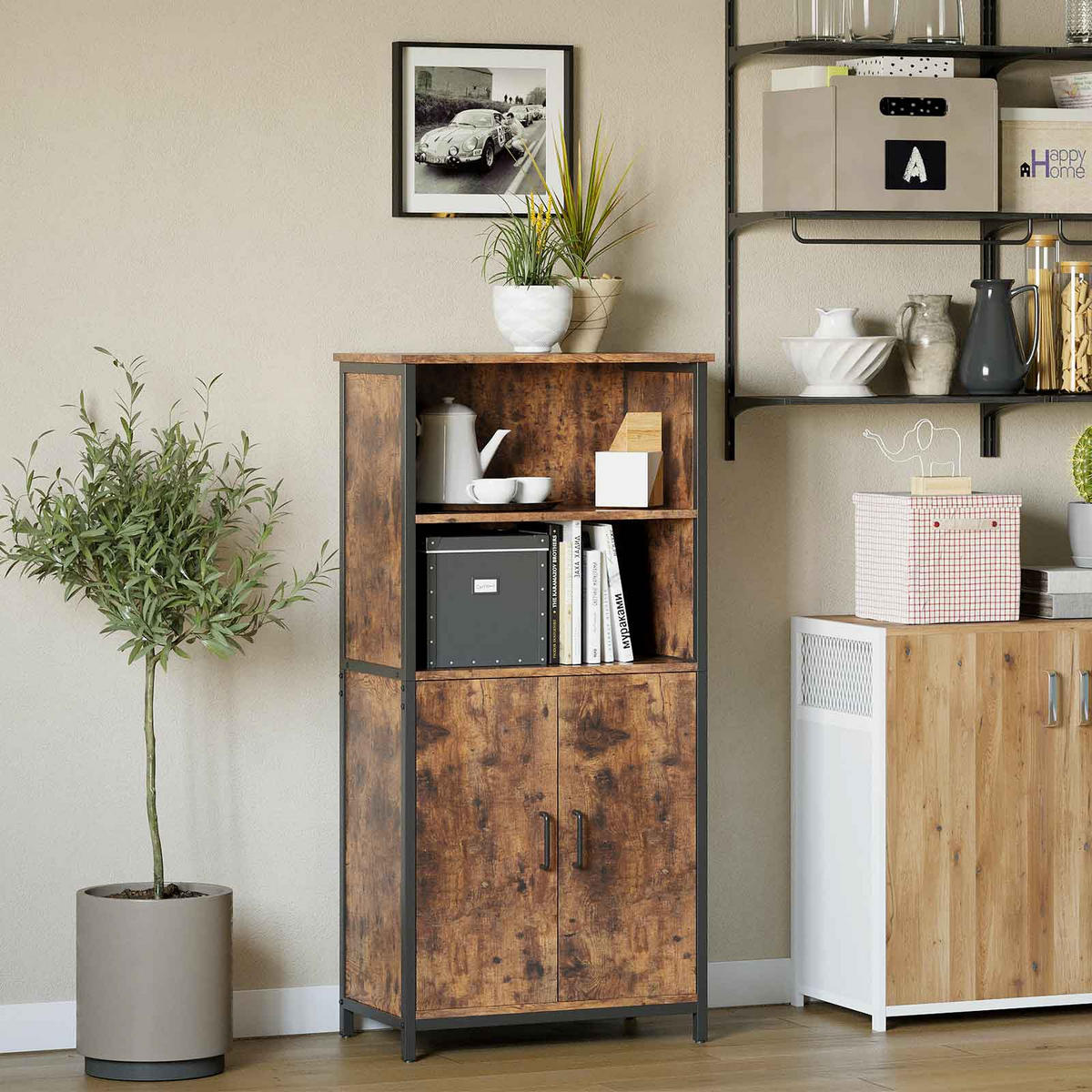 BÜCHERREGAL - Braun, Holzwerkstoff (35/125/60cm) - Hansiro