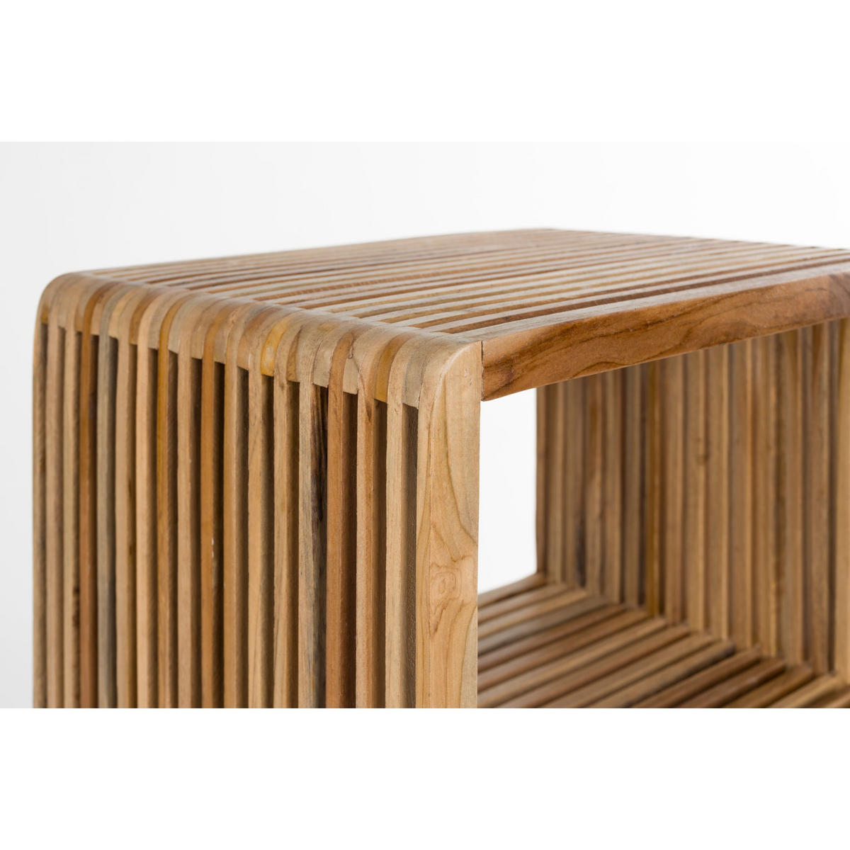 STANDREGAL Djia Kastje aus Teakholz hoch - Braun, Holz (44/85/34cm) - Housecraft Living