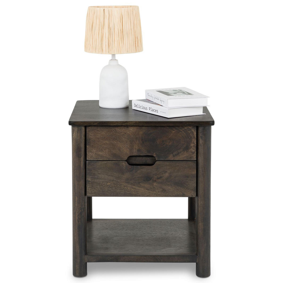 NACHTTISCH FADRI braun - Braun, Holz (50/55/50cm) - IDIMEX