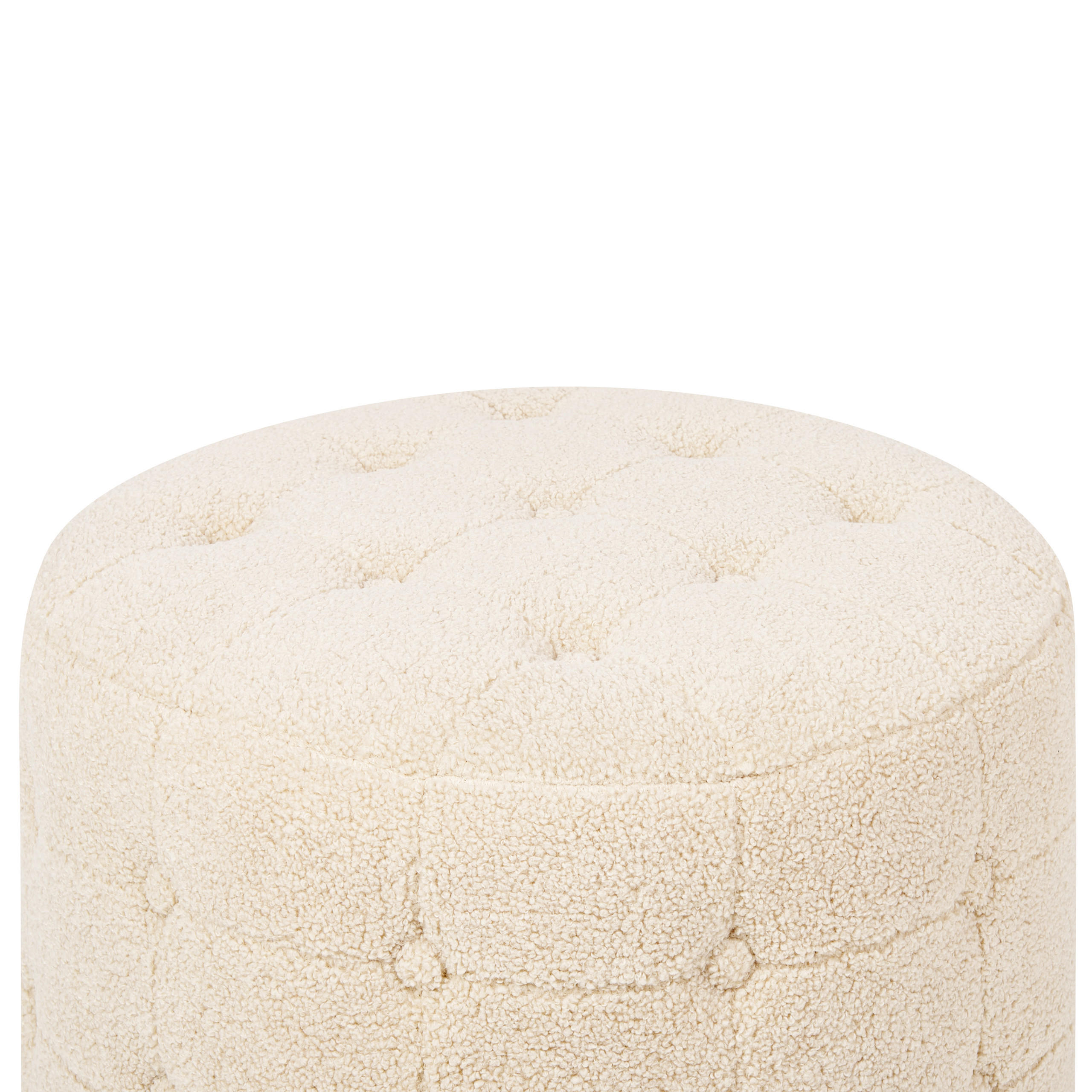 POUF Tampa 55/55/30 cm - Beige, Textil (55/30/55cm) - Beliani