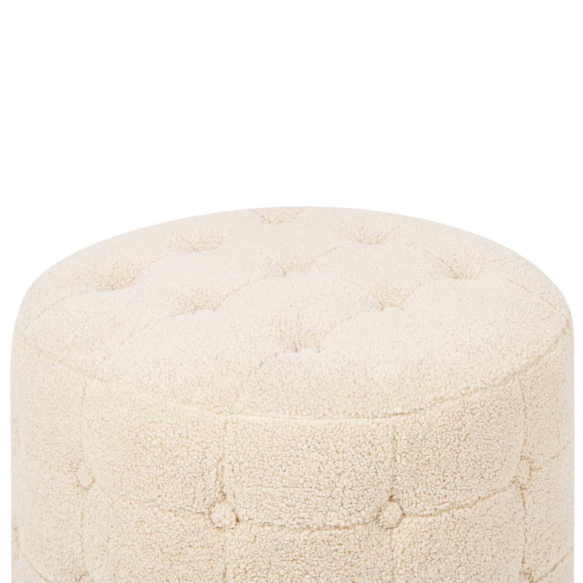 POUF Tampa 55/55/30 cm - Beige, Textil (55/30/55cm) - Beliani