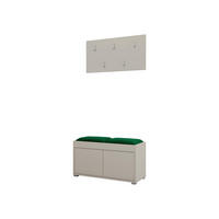 GARDEROBEN-SET Gesita VII - Kaschmir/Silberfarben, Holzwerkstoff/Kunststoff (84/45/35cm) - MIRJAN24