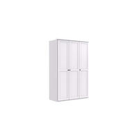 KLEIDERSCHRANK Chalet in Weiß - Drehtürenschrank 135 cm (ohne Spiegel) - Weiß, Holzwerkstoff (135/210/58cm)