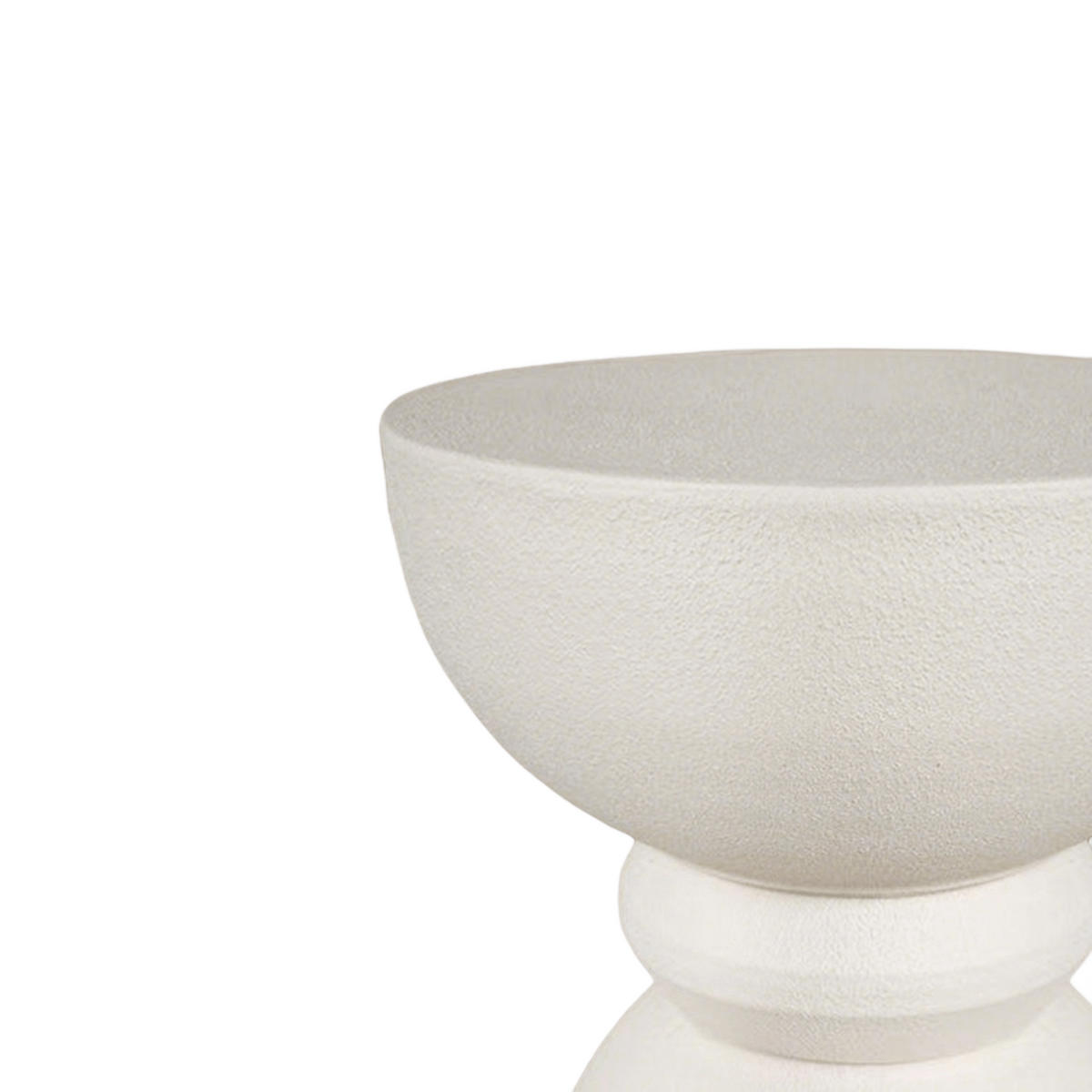 BEISTELLTISCH Weiß 35/35/42,5 cm - Weiß, Stein (36/36/42.5cm) - Mobili Rebecca