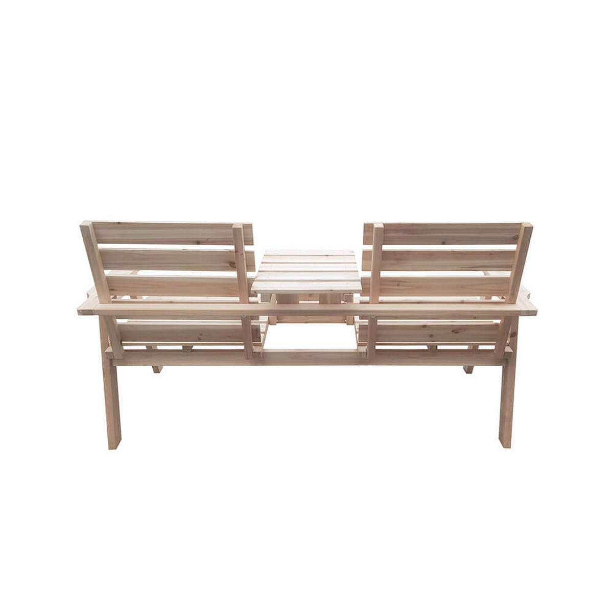 GARTENBANK HOLZ REYA - Holzfarbend - Braun, Holz (159/85/64cm) - Home Deluxe