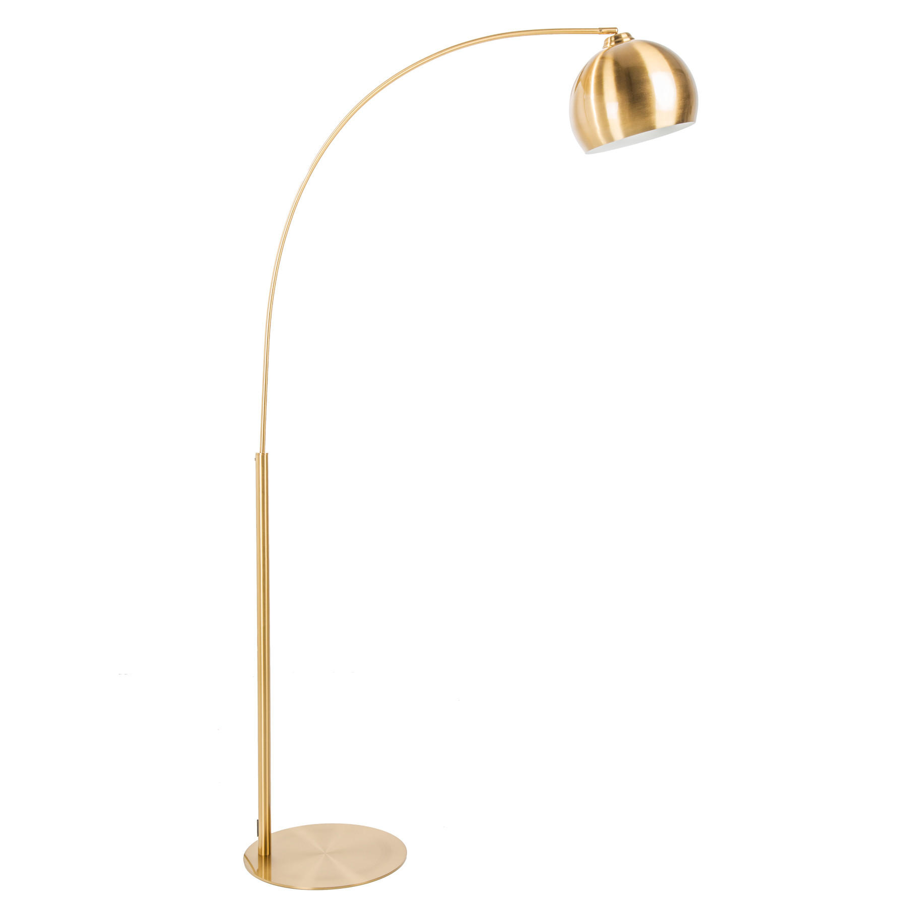 STEHLEUCHTE LOUNGE DEAL Metall Gold 205 cm - Goldfarben, Metall (40/100/205cm) - riess-ambiente