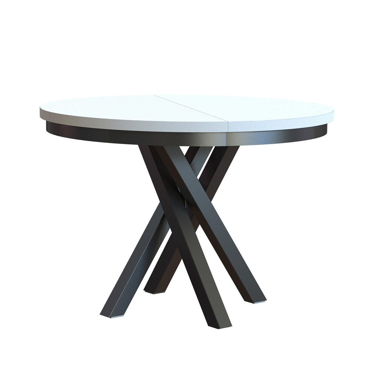 ESSTISCH CHRIS - Schwarz/Weiß, Holzwerkstoff (100/100/77cm) - Meblini