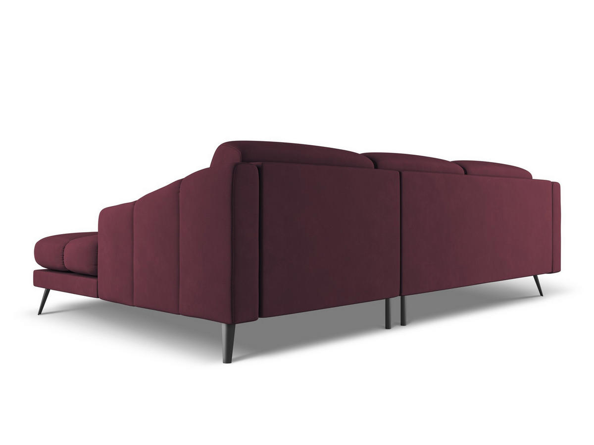 WOHNLANDSCHAFT Samt Stoff Grün - Dunkelgrün/Schwarz, Kunststoff/Textil (340/82/149cm) - Makamii