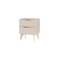 NACHTTISCH Jaden Sandstein, Warme Eiche 45/35/55 cm - Sandfarben, Holzwerkstoff/Metall (45/55/35cm) - Decortie
