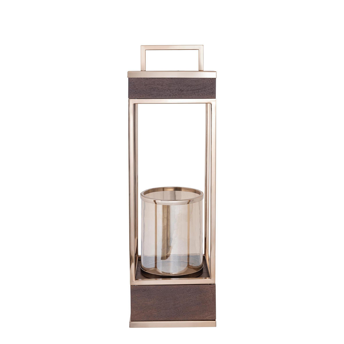 LATERNE Stanne Braun 25/25/74cm - Braun, Glas (25/74/25cm) - PTMD Collection