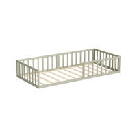 BODENBETT AUS METALL Minno Greige 205 x 95 cm ohne Matratze - Greige, Metall - VitaliSpa
