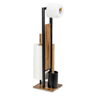 TOILETTENPAPIER- und Bürstenhalter Rivalta 18/23/70 cm - Braun, Metall (23/70/18cm) - Wenko