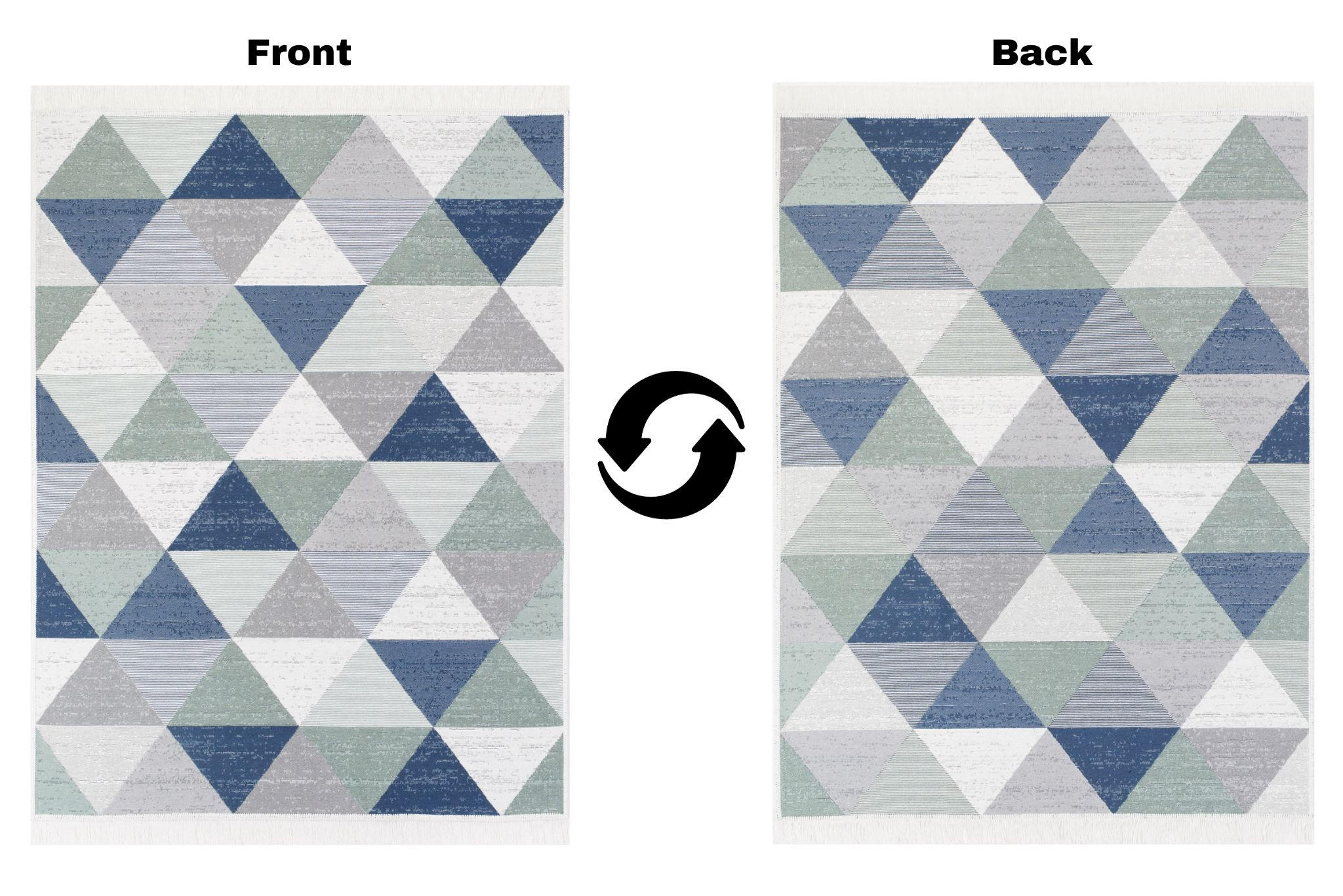 Thumbnail - Tapiso Teppich, Grau, Blau, Textil, 80x300 cm, Teppiche & Böden, Teppiche