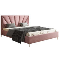 BETT Rosa LUXO 3 Gepolstert Auf Hohen Beinen 120x200 cm - Rosa, Textil (120/200cm) - Sepro Meble