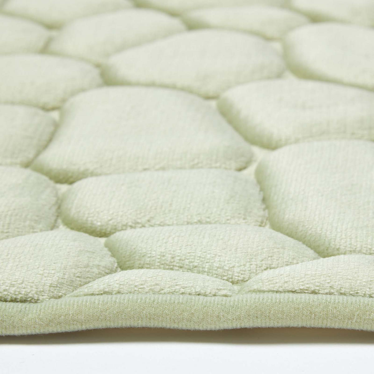 BADEMATTE Memory Foam Kiesel-Design 50/80 cm - Salbeigrün, Textil (50/80cm) - Homescapes