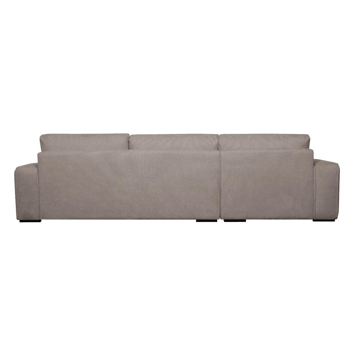 ECKSOFA Webstoff Sand - Beige/Schwarz, Holz/Textil (105/305cm) - Furnhouse