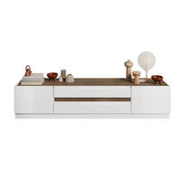 TV-MÖBEL mit 2 Türen und 2 Schubladen Utopia - L205 cm - Nussbaumfarben, Holzwerkstoff (40/44/11cm) - Calicosy