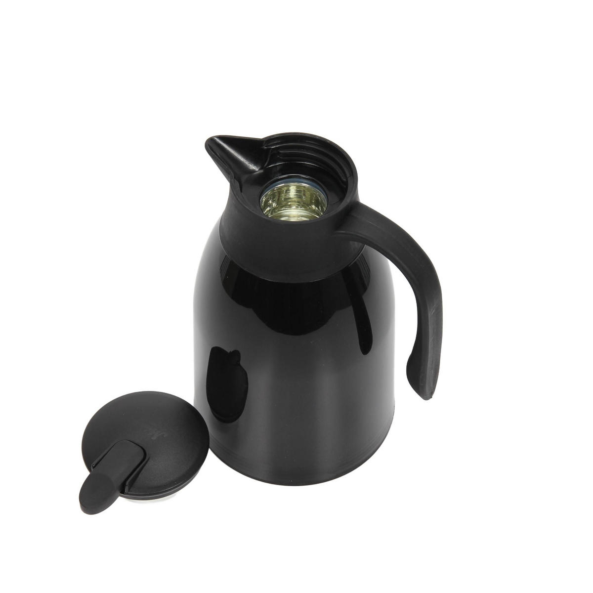 THERMOSKANNE 1 l - Schwarz, Kunststoff (1L)