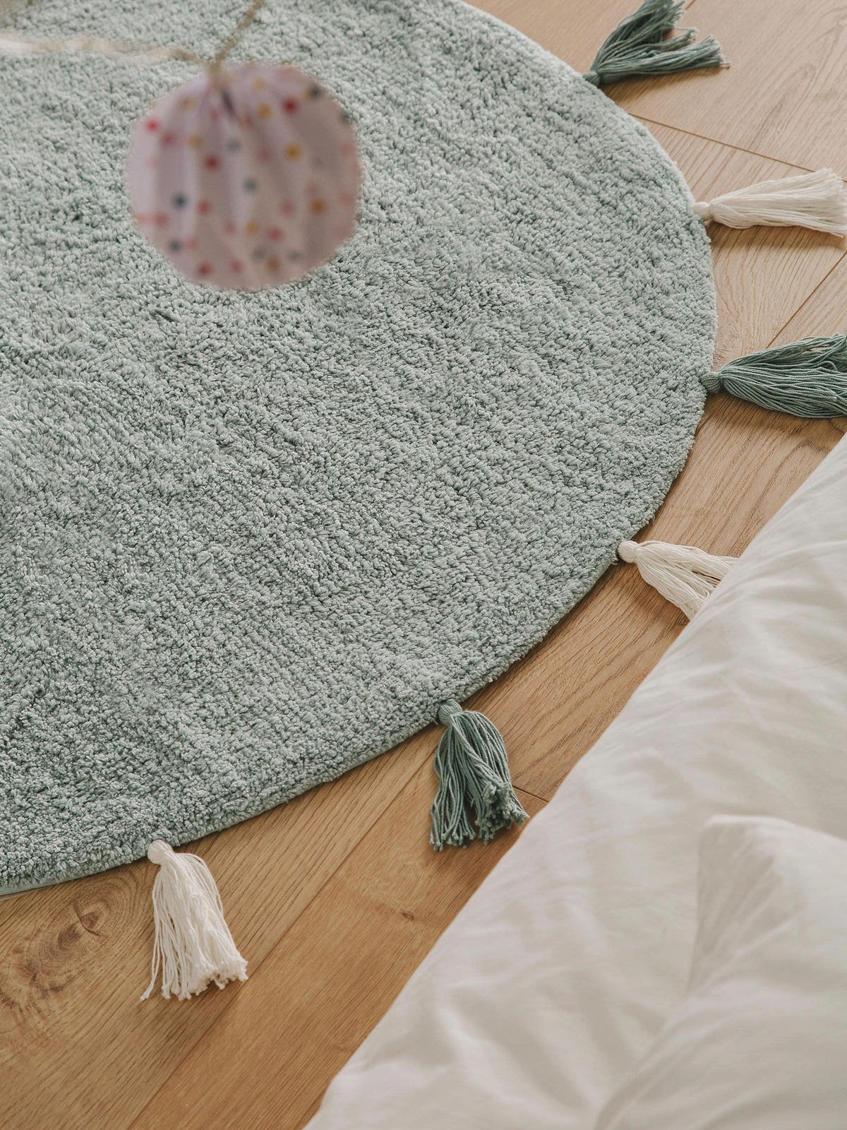 KINDERTEPPICH waschbar Malu Mint ø 100 cm rund - Mintgrün, Textil (100/100cm) - Lytte